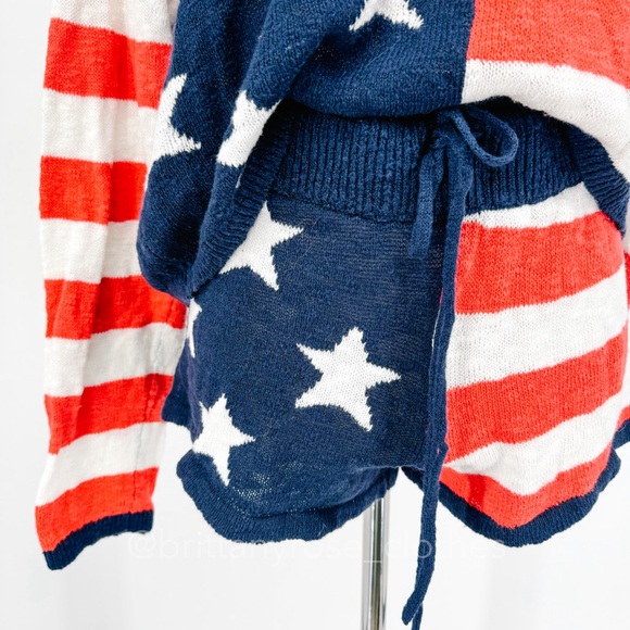 BEACH RIOT Star Spangled Beach Sweater and Balboa Shorts Set - Picture 4 of 7
